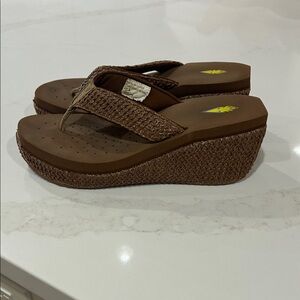 Volatile Brown Wedge Sandals